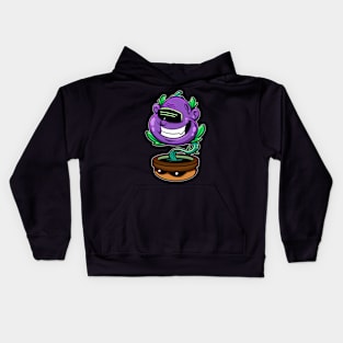 chill plant cartoon Kids Hoodie